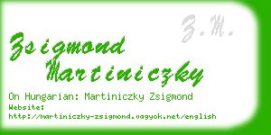 zsigmond martiniczky business card